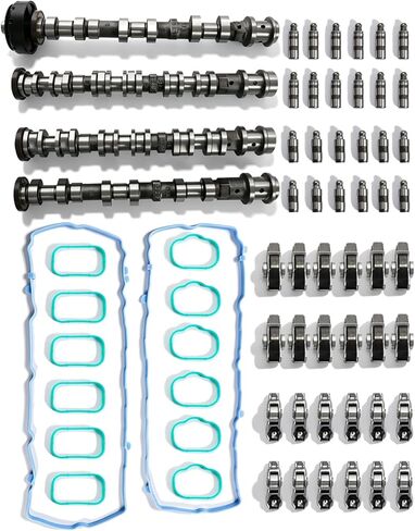 تحديث 3.6L Pentastar Camshaft Kit مع أذرع الروك رافعات غطاء الصمام جوانات لـ 2016-2024 دودج كرايسلر جيب رام مع رفع الصمام المتغير (VVL) دعم الجيل الثاني (PUG) 3.6 V6 المحرك in Kuwait
