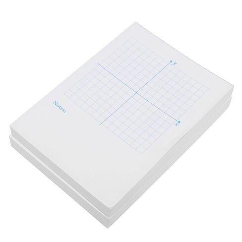 TIDTALEO Xy Coordinate Notepad 2pcs, Graph Grid Paper Math Practice Sheets Multi-use Xy Coordinate System for Drawing and Graphing, School Math Notebook for Students and Office Use in Kuwait