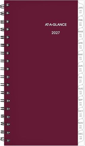 AT-A-GLANCE 2027 Planner Refill, Weekly, 3.25" x 6.5", Portable Size 2, Tabbed (064-287-27) in Kuwait