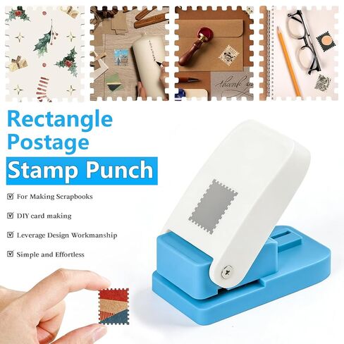 Stamp Punch,1x0.8 Inch Postage Stamp Puncher for Scrapbooking, Stamp Shaped Paper Punch for Card Making & Journaling, Rectangle Hole Punch for DIY Paper Crafts in Kuwait