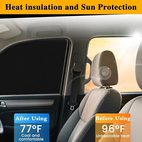 Car Windshield Sun Shade Privacy Covers，4 PCS Car Window Shades for Baby Block Light Curtains Sun Protection Shade Camping for Sleeping in Kuwait