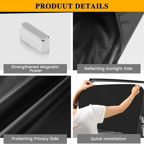 Car Windshield Sun Shade Privacy Covers，4 PCS Car Window Shades for Baby Block Light Curtains Sun Protection Shade Camping for Sleeping in Kuwait