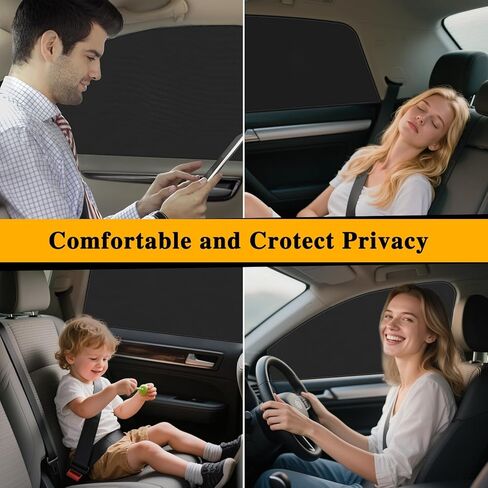 Car Windshield Sun Shade Privacy Covers，4 PCS Car Window Shades for Baby Block Light Curtains Sun Protection Shade Camping for Sleeping in Kuwait