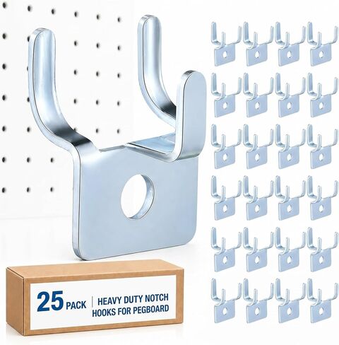 Tandefio 100 Pcs Pegboard Hooks Metal Prong Hook Peg Board Hooks for Hanging Hangers Hooks for Pegboard Wall Picture Jewelry Display Tool in Saudi Arabia