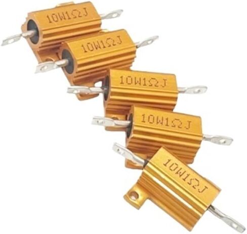 5PCS RX24-10W gold aluminum shell resistance 0.01R 0.02R 0.05R 0.1R 0.15R 0.2R 0.22R 0.25R 0.3R 0.33R 0.35R 0.47R 0.5R 0.68R(5.1K) in Kuwait
