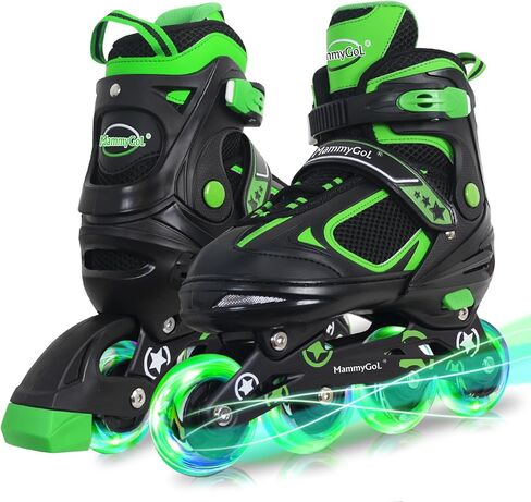 MammyGol Adjustable Inline Skates for Kids Boys Girls Youth Blades Roller Skates with Light up Wheels Ages 4-16 in Kuwait
