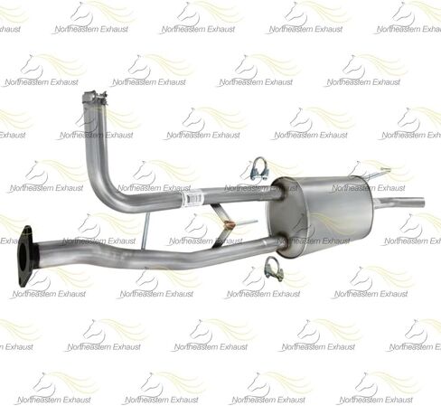 مجموعة كاتم صوت العادم متوافقة مع 2012-2017 Nissan NV1500 & NV2500 4.0L | ستانلس ستيل | العادم الشمالي الشرقي | تتضمن حشية ومشابك مجانية | قطع غيار السيارات in Kuwait