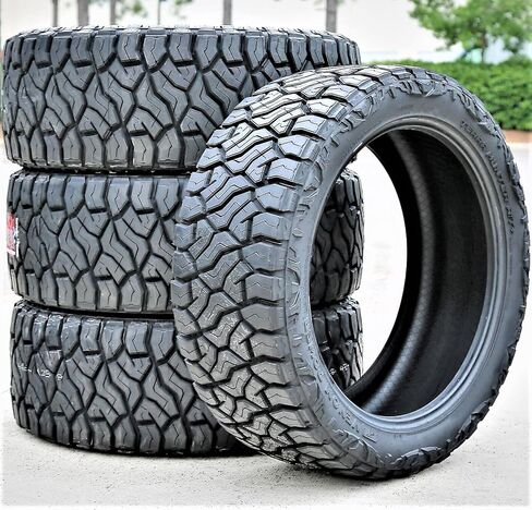 مجموعة من 4 (أربعة) إطارات Venom Power Terra Hunter R/T+ R/T للشاحنات الخفيفة للطرق الوعرة لجميع التضاريس - 35X12.50R20LT 35X12.50X20 35X12.50-20 125Q نطاق التحميل F LRF 12-Ply BSW جدار جانبي أسود in Kuwait