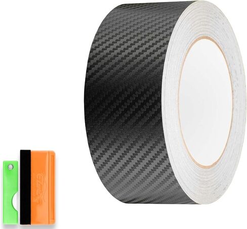2 in x 25 FT Matte Black Vinyl Wrap Kit Sticker Decal for Black Out Chrome Remove Window Trim Door Trim Self-Adhesive Air Release Waterproof and Scratch DIY in Kuwait