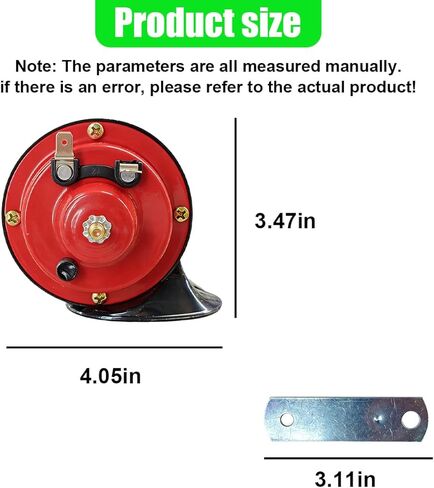 Craedli 300DB Super Loud Train Horns for Car, 12V Waterproof Air Electric Snail Horn Replacement Kit for Cars, Motorcycles, Trucks, Bikes, Boats, Marine, Universal Automotive Accessories (Red) in Kuwait