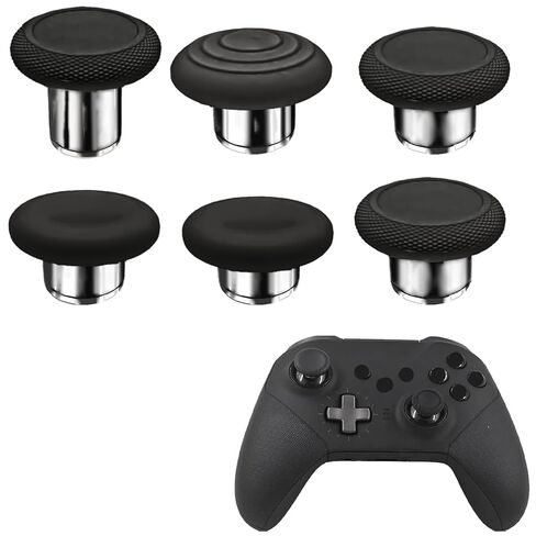 6 in 1 Replacement Thumbsticks for Xbox Elite 2 Controller, Swap Joystick Accessory for Xbox Controller Elite Series 2,Xbox Elite Series 2 Core(Black) in Saudi Arabia