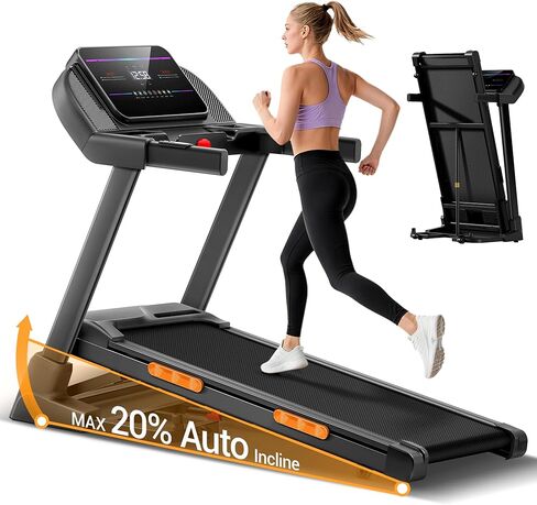 جهاز سير CURSOR FITNESS للمشي مزود بميل، جهاز مشي تحت المكتب مزود بنظام ثلاثي ممتص للصدمات، جهاز مشي هادئ بدون فرش بقدرة 2.5 حصان، جهاز مشي محمول مزود بجهاز تحكم عن بعد in Saudi Arabia