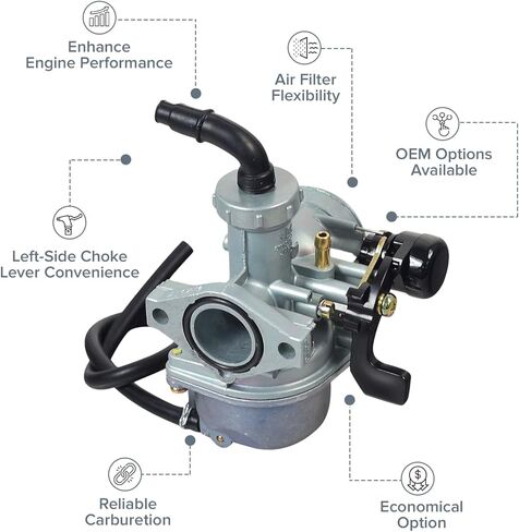 AlveyTech Carburetor for Coleman AT125-EX & AT125-UT ATVs (Without Air Filter) in Kuwait