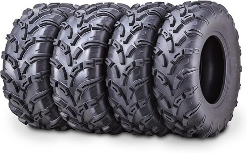 Free Country UTV ATV Tires 25X8-12 & 25X10-12 6-Ply Full Set BLACK ELK All Terrain in Kuwait