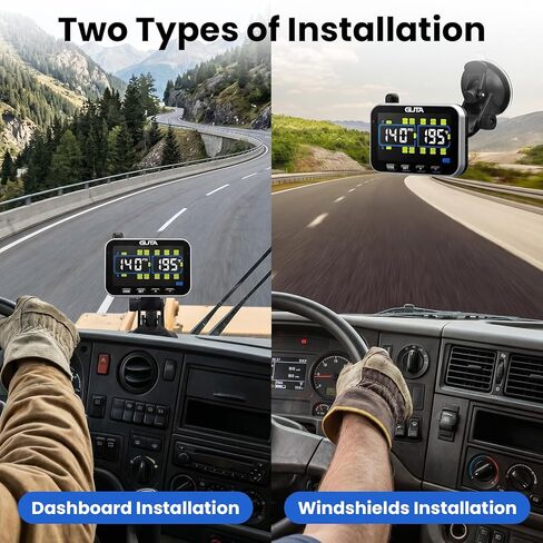 GUTA Tire Pressure Monitoring System, 0-188 PSI Tire Pressure Monitor with 6 TPMS Sensors, Color LCD Display, Signal Booster, 6 Alert Modes, for Excavators, Wheel Loaders, Mining Vehicles in Kuwait
