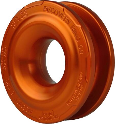 Agency 6 Recovery Ring 5.0" - for Use with Soft Shackle and Synthetic Winch Line - Offroad Vehicle Recovery - Made in the USA (Hard Grey) in Kuwait