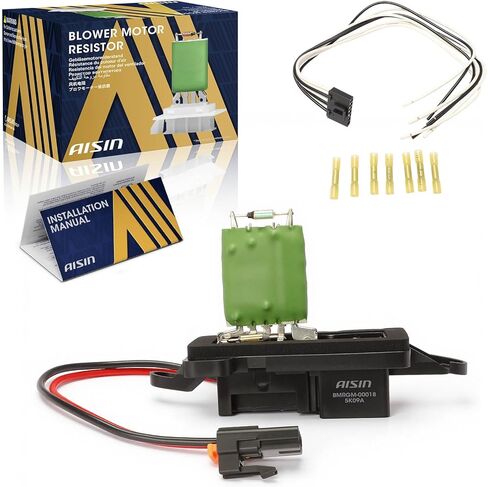 مجموعة مقاوم محرك منفاخ HVAC من AISIN AFTERMARKET BMRGM-00018 - متوافقة مع شيفروليه سيلفرادو 1500 2500 3500 1999-2007، تاهو 2000-2006، جي إم سي سييرا 1500 2500 3500 1999-2007 in Kuwait