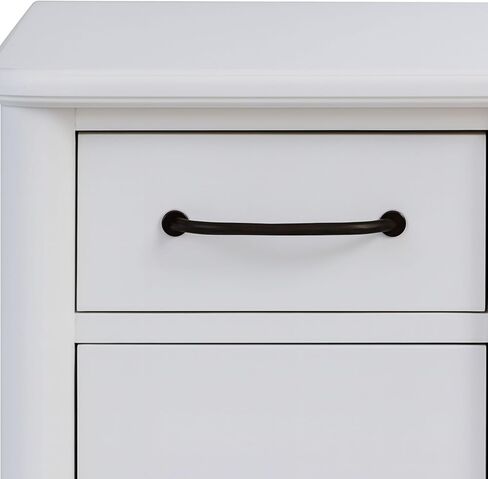 2 Drawer White Filing Cabinet for Letter & Legal Size Files, Durable Wood Grain Finish with Metal Hardware and Smooth Drawer Glides, Transitional Style Office Furniture in Kuwait