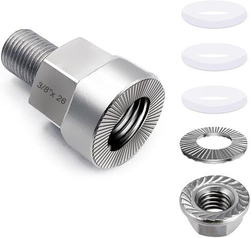 Universal Bicycle Trailer Axle Adapter,Bicycle axle Adapter for Bicycle Trailer Coupling,Heavy-Duty Coupler(3/8x26/M5/M10) in Saudi Arabia