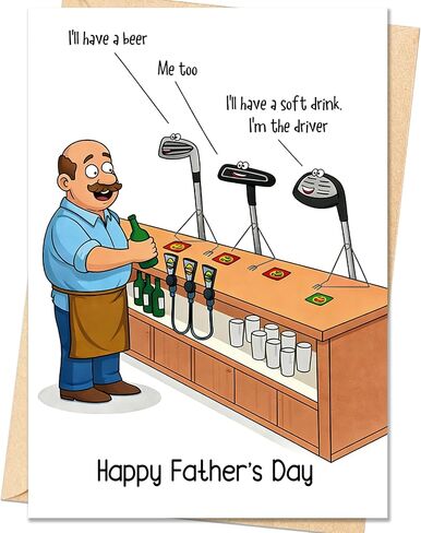 بطاقة عيد الأب من IDU، بطاقات عيد الأب المضحكة، ديكورات هدايا للأب من ابنته، أفكار هدايا لبطاقات عيد الأب السعيد مع مغلف، فكاهة لطيفة مثل بطاقة الأب مثل الابنة in Kuwait
