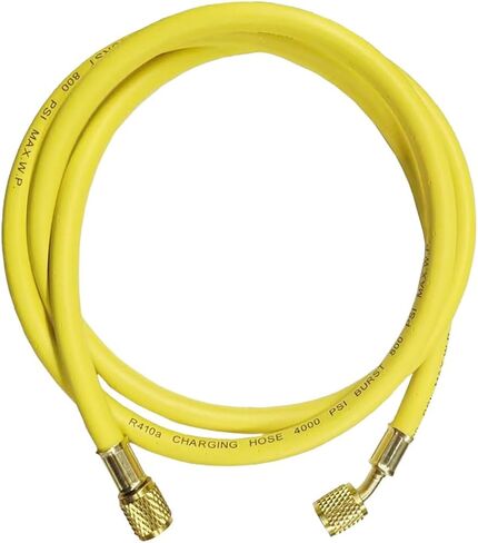 60 Inch AC Refrigerant Charging Hose, 800 PSI HVAC Charging Tube with 1/4" SAE Flare, R410a R134A R22 Refrigerant Hose for Home and Car Air Conditioning System (Yellow) in Kuwait