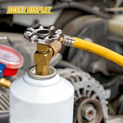 60 Inch AC Refrigerant Charging Hose, 800 PSI HVAC Charging Tube with 1/4" SAE Flare, R410a R134A R22 Refrigerant Hose for Home and Car Air Conditioning System (Yellow) in Kuwait