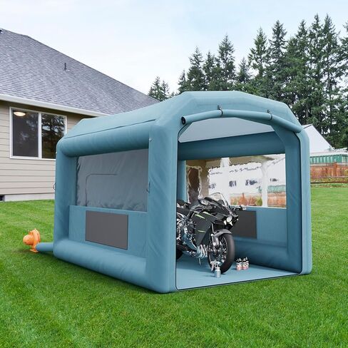 13x10x9Ft Inflatable Paint Booth with 950W Blower and Air Filter System, Portable Paint Spray Booth for DIY Painting Car Truck Motorcycle Garage Furniture Parts Paint Renovation in Kuwait