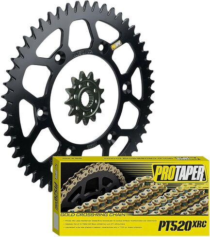 أسنان العجلة الأمامية والخلفية Pro Taper & PT520XRC X-Ring Chain Kit - 14/49 أزرق - متوافقة مع 2001-on Yamaha WR250F، YZ250F و2005-on Yamaha YZ125، YZ125X in Kuwait