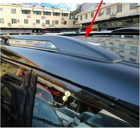 Black 4pcs Roof Rack Bar Rail End Cap Case Compatible For Mitsubishi Pajero V80 2009-2012 2013 2014 2015 2016 2017 2018 Car Accseeories in Kuwait