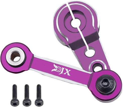 DJX CNC 7075 Aluminum 25T Servo Arm Fixed Link Steering for Arrma Karton Outcast Senton Typhon Talion Etc RC Car Upgrades Parts (Purple) in Kuwait