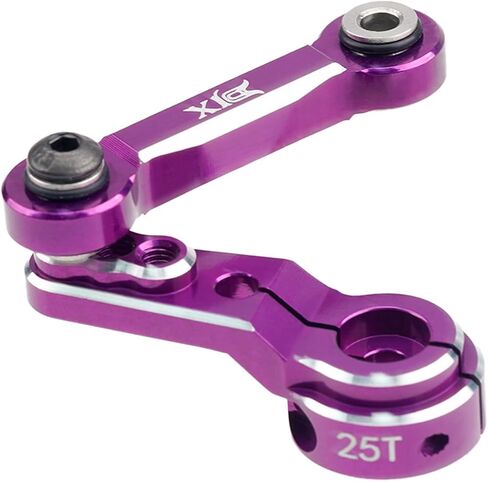 DJX CNC 7075 Aluminum 25T Servo Arm Fixed Link Steering for Arrma Karton Outcast Senton Typhon Talion Etc RC Car Upgrades Parts (Purple) in Kuwait