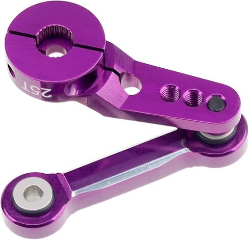 DJX CNC 7075 Aluminum 25T Servo Arm Fixed Link Steering for Arrma Karton Outcast Senton Typhon Talion Etc RC Car Upgrades Parts (Purple) in Kuwait