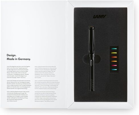 Lamy safari multicolor Fountain Pen Set all white – Special Edition with 6 Interchangeable Colored Rings – Steel Nib in Width F – incl. blue Ink Cartridge T10 & Gift Box in Kuwait