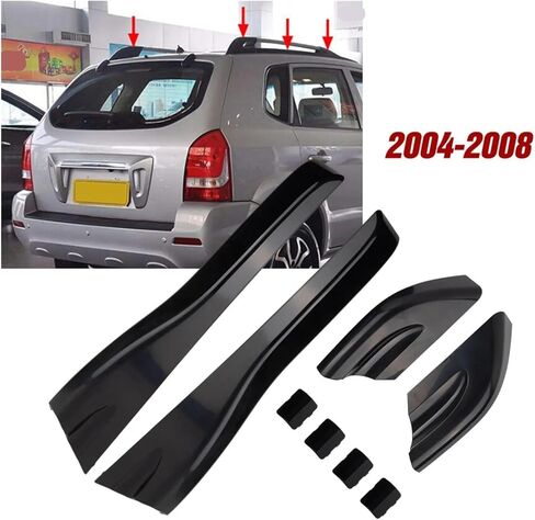 Compatible For Hyundai Tucson 2004-2008 With Black Roof Rack End Protective Cover Shells Premium Craftsmanship! in Kuwait