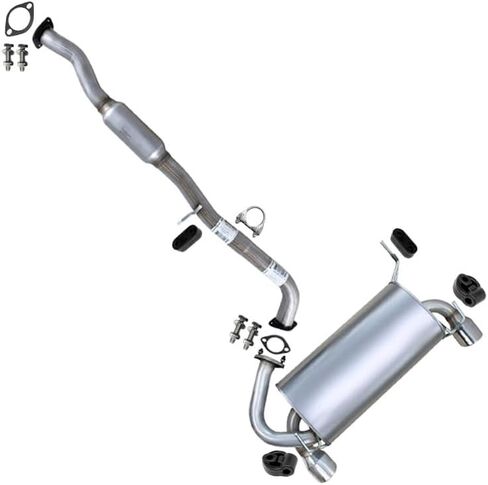 Exhaust Resonator Pipe Muffler System Kit Compatible with Nissan 350Z 2003-2006 3.5L | Stainless Steel | Northeastern Exhaust | Includes Gaskets, Hanger, Bolt Kit and Clamps | Direct-Fit Replacement in Kuwait