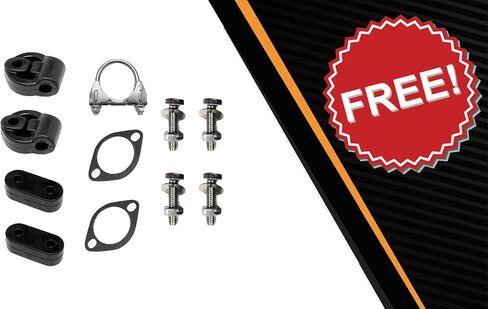 Exhaust Resonator Pipe Muffler System Kit Compatible with Nissan 350Z 2003-2006 3.5L | Stainless Steel | Northeastern Exhaust | Includes Gaskets, Hanger, Bolt Kit and Clamps | Direct-Fit Replacement in Kuwait