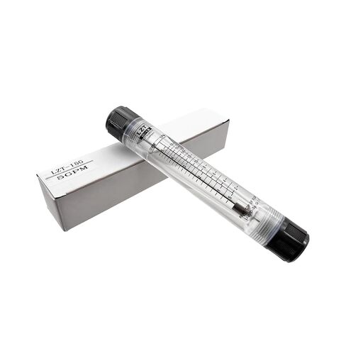 5-35LPM Inline Clear Acrylic Water Flowmeter 1PT Dia Threads in Saudi Arabia