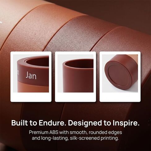 Makeup Brush Holder Organizer, Calendar Desk Cup Holder, Innovative Design Items Storage Cup, Detachable Aesthetic Desk Accessories for Home Office, 3.5"×4.5", Brown in Kuwait