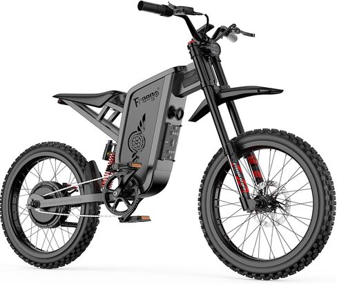 Freego X2Pro Electric Motorcycle for Adult, Electric Dirt Bike 6000W(Peak) Motor 60V/30Ah Battery,50MPH Off Road Electric Bicycle,19x2 Full Suspension/Four-Piston Hydraulic Brake UL 2849 Certified in Kuwait