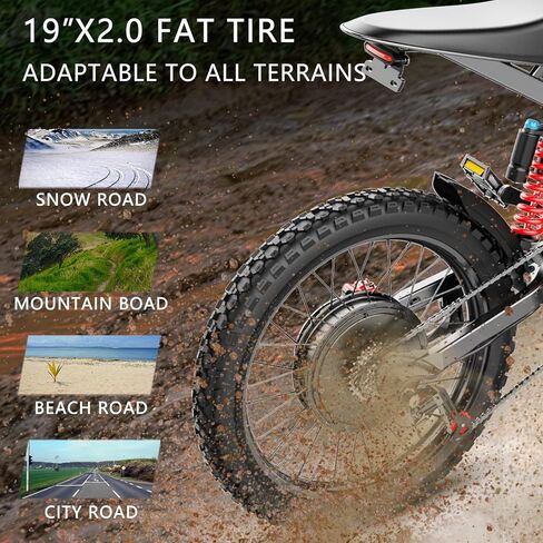 Freego X2Pro Electric Motorcycle for Adult, Electric Dirt Bike 6000W(Peak) Motor 60V/30Ah Battery,50MPH Off Road Electric Bicycle,19x2 Full Suspension/Four-Piston Hydraulic Brake UL 2849 Certified in Kuwait