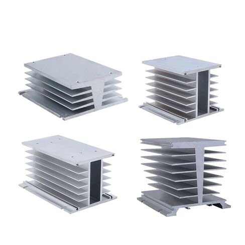 مشعاع لمرحل الحالة الصلبة ثلاثي الطور 10A 25A 40A 60A 80A 100A 120A 200A بالوعة حرارة من الألومنيوم مع مروحة 12VDC 24VDC 220VAC (3-L مع مروحة 220VAC) in Kuwait