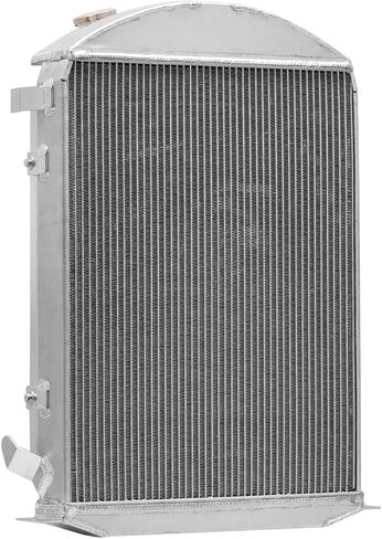 مشعاع ألومنيوم مكون من 4 صفوف + مروحة كفن لعام 1930-1931 طراز Ford Ford V8 تحويل AT Radiador استبدال مشعات المحرك للسيارات مشعاع التدفق السفلي مع كفن مروحة كهربائية MC3031FD in Kuwait