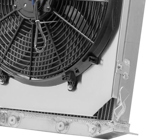 مشعاع ألومنيوم مكون من 4 صفوف + مروحة كفن لعام 1930-1931 طراز Ford Ford V8 تحويل AT Radiador استبدال مشعات المحرك للسيارات مشعاع التدفق السفلي مع كفن مروحة كهربائية MC3031FD in Kuwait