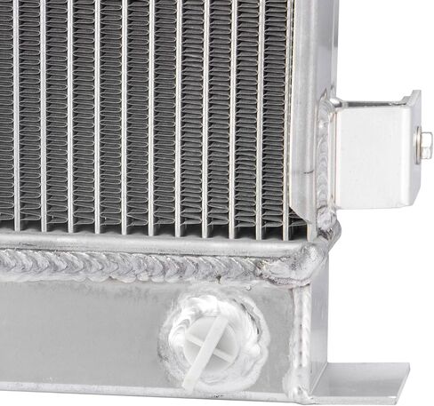 مروحة كفن مشعاع ألومنيوم مكونة من 4 صفوف لعام 1932 لسيارة Ford Flat Head V8 Stock ارتفاع Radiador مشعات محرك بديلة للسيارات 4 مشعاع تدفق سفلي أساسي مع كفن مروحة كهربائية 32 in Kuwait