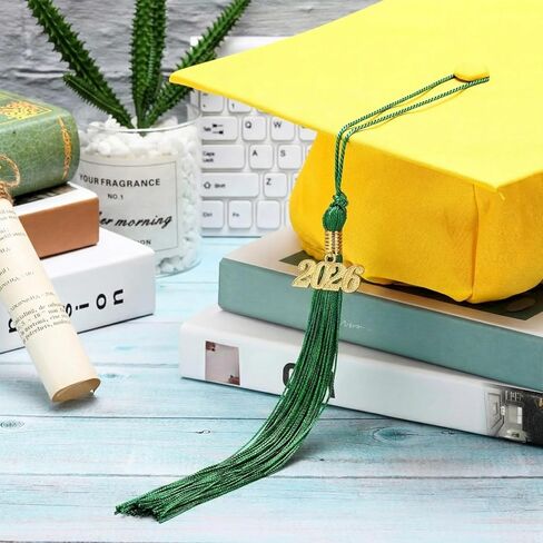 Yaomiao 14 Pieces 2026 Year Charm Graduation Tassel Academic Graduation Hat Tassel with Decoration for Graduates Ceremonies Parties Accessories(Green) in Kuwait