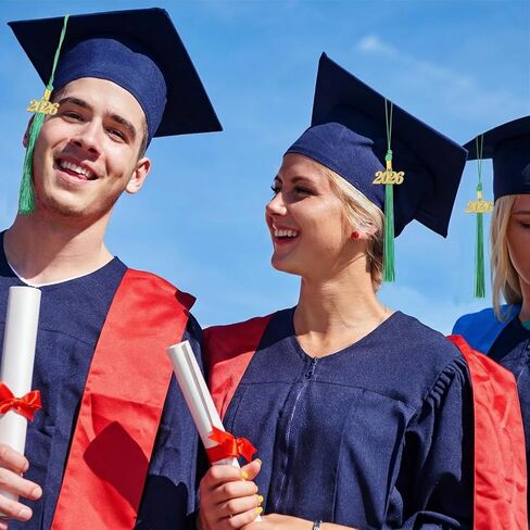 Yaomiao 14 Pieces 2026 Year Charm Graduation Tassel Academic Graduation Hat Tassel with Decoration for Graduates Ceremonies Parties Accessories(Green) in Kuwait