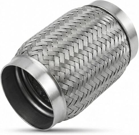 3.5" x 5.5" Stainless Steel Double Braided Flex Pipe, Exhaust Flex Connector Tube, Universal Fit for Toyota, Mazda, Dodge, BMW in Kuwait