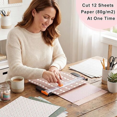 Jetec Scrapbook Supplies Kit, 12 Pcs Paper Craft Tools Set with A4 Paper Trimmer, 3-in-1 Corner Rounder, 4 Double-Sided Tapes & 6 Decorative Craft Scissors for Scrapbooking, Card Making, DIY in Kuwait