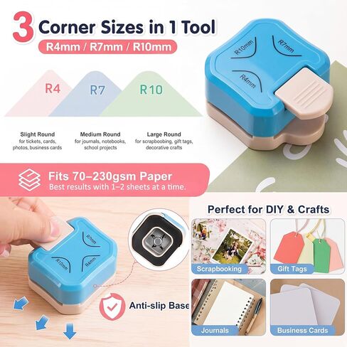 Jetec Scrapbook Supplies Kit, 12 Pcs Paper Craft Tools Set with A4 Paper Trimmer, 3-in-1 Corner Rounder, 4 Double-Sided Tapes & 6 Decorative Craft Scissors for Scrapbooking, Card Making, DIY in Kuwait