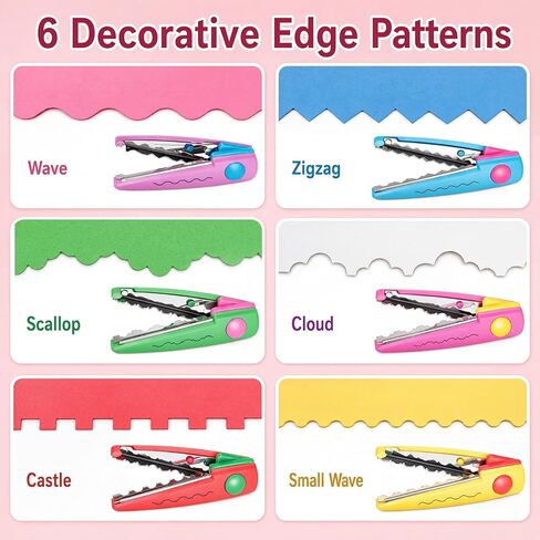 Jetec Scrapbook Supplies Kit, 12 Pcs Paper Craft Tools Set with A4 Paper Trimmer, 3-in-1 Corner Rounder, 4 Double-Sided Tapes & 6 Decorative Craft Scissors for Scrapbooking, Card Making, DIY in Kuwait